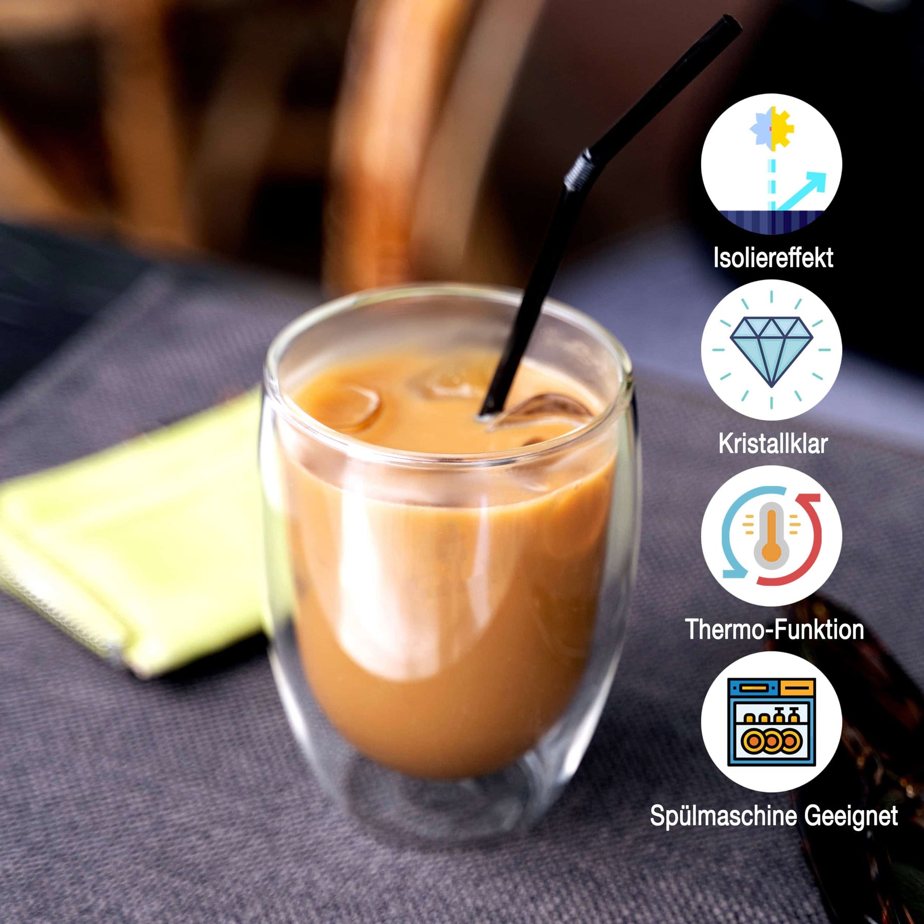 Nordic Schiller Doppelwandige Gläser – 350 ml, 2er Set