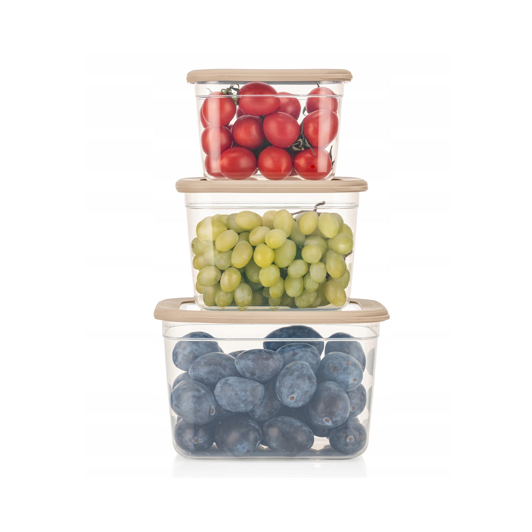 CRALEX Tosca rechteckige Lebensmittelbehälter, 3er-Set (800 ml / 1,3 l / 2,3 l)