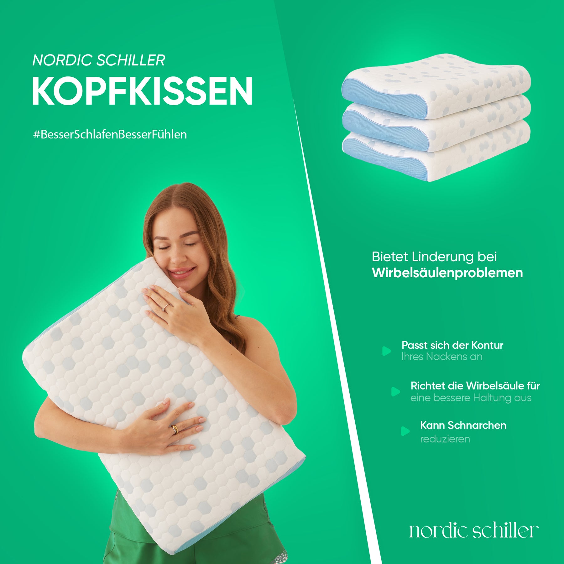 Nordic Schiller Cooler Visco Nackenstützkissen