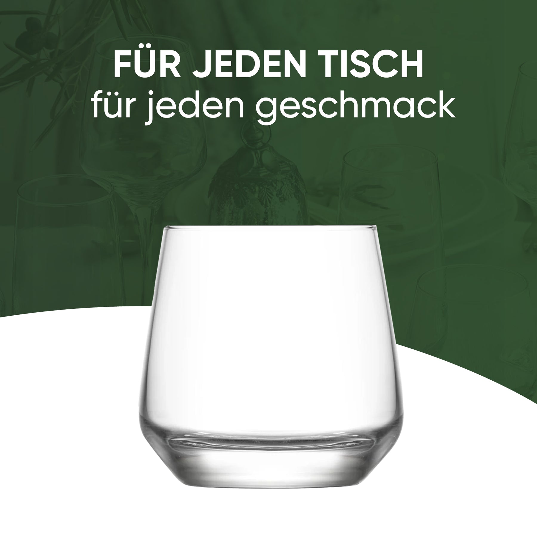 LAV Softdrink-Wasser-Set mit Fuß aus Glas-18-teiliges